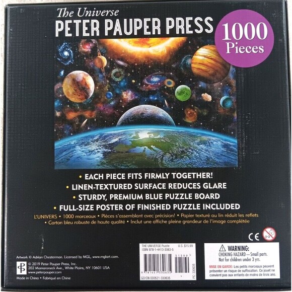 The Universe 1000 Piece Jigsaw Puzzle by Peter Pauper Press - Picture 2 of 3